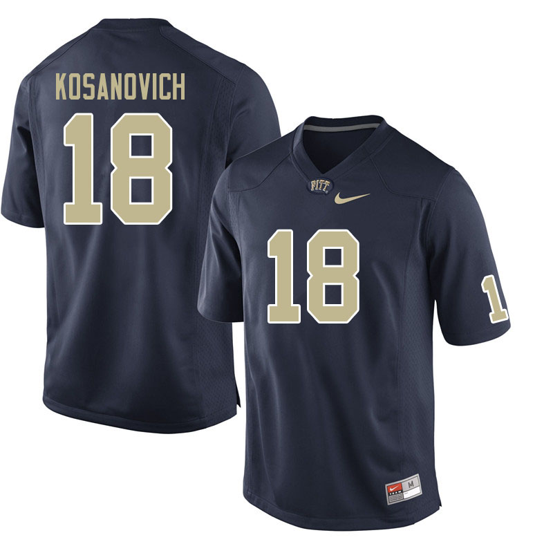 Men #18 Eli Kosanovich Pitt Panthers College Football Jerseys Sale-Navy